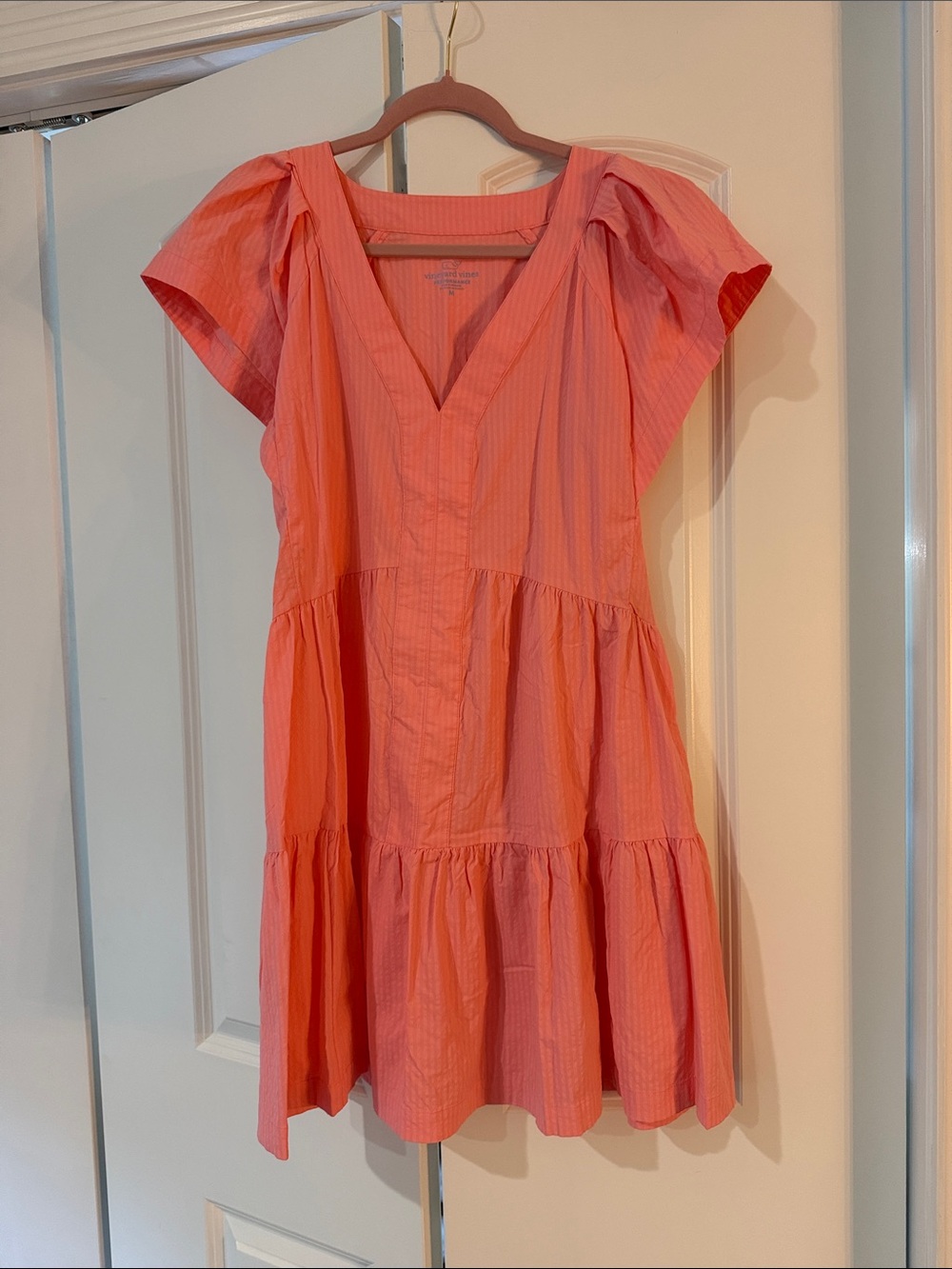 Vineyard Vines Women's Sophie Harbor Tiered Ruffle Sleeve Dress